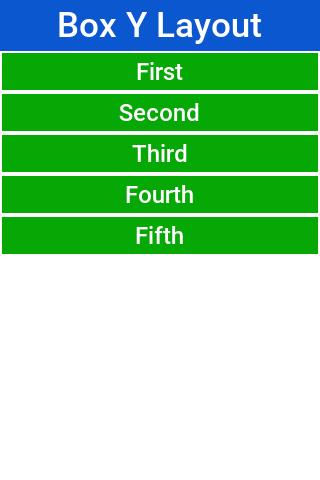 BoxLayout Y