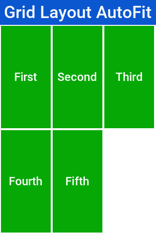 Grid Layout autofit portrait